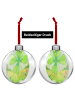 Mr. & Mrs. Panda Plastik-Weihnachtskugel Blume Kleeblatt Design ... in Weiß