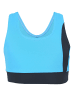 Aquarti Mädchen Sport Bikini - Racerback Bustier & Badehose in grau/hellblau