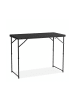 relaxdays Gartentisch in Schwarz - (B)120 x (H)74 x (T)60 cm
