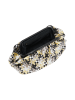 faina Women Clutch in White Black Yellow