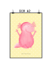 Mr. & Mrs. Panda Bild Axolotl Hurra ohne Spruch in Gelb Pastell