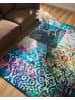 Beliani Kurzflor ISVANTA in Bunt/Rosa/Blau - (W) 140 x (L) 200 cm