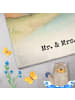 Mr. & Mrs. Panda Frotteetuch Capybara Blume Design mit Spruch in Weiß