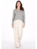 Usha Women Sweater in light grey melange