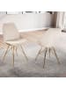 FineBuy Esszimmerstuhl in Beige / Stoff / 48x58x85