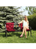 relaxdays Gartenbank in Schwarz - (B)150 x (H)90 x (T)57,5 cm