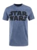 Recovered T-Shirt Star Wars Vintage Logo in Blau