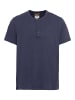 Camel Active Kurzarm Henleyshirt aus reiner Baumwolle in Dunkelblau