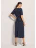 MADELEINE Halbarm-Kleid mit Taillenband in marine