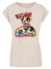 F4NT4STIC Extended Shoulder T-Shirt Powerpuff Girls Cheerleaders in Whitesand