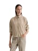Marc O'Polo Crinkle-Streifenbluse relaxed cropped in Medium Beige