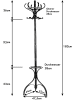 COSTWAY 182cm Garderobenständer Holz in Schwarz