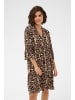Kaffe Kleid KAellen A-shape in Naturel Leopard Print