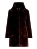 Betty Barclay Plüschjacke mit Kapuze in Dunkelbraun