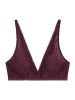 Marc O'Polo Bralette Timeless Lace in cherry lacquer