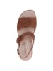Caprice Sandale in COGNAC NUBUC