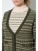 Ulla Popken Strickjacke in dunkel khaki