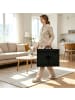 relaxdays Puzzlekoffer in Schwarz/ Beige - (B)74 x (T)55 cm