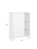 SoBuy Hochschrank in Reinweiß - (W) 37 x (H) 86 x (L) 60 cm