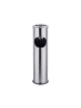 relaxdays Standaschenbecher in Silber - (H)56 x Ø 15 cm