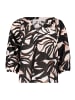 BETTY & CO Schlupfbluse mit Print in Black/Nature