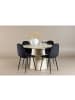 ebuy24 Essgruppe Lanzo (5-teilig) Whitewash, schwarz 120 x 120 cm