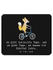 Mr. & Mrs. Panda Mouse Pad Fuchs Fahrrad fahren mit Spruch in Schwarz
