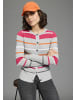 Kangaroos Strickjacke in grau-pink-orange