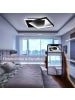 ZMH Deckenleuchte LED Dimmbar in schwarz eckig 44W Modern mit Fernbedienung L 44 CM