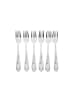 Mulex Rococo 6-teiliges Tafelgabel-Set aus hochwertigem 18/10-Edelstahl in Silber