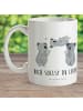 Mr. & Mrs. Panda Kaffeetasse Koalas Feiern mit Spruch in Weiß