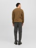 Jack & Jones Rundhals Strickpullover Langarm Sweater aus Baumwolle JJEHILL in Mittelbraun