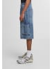 Urban Classics Jeans-Shorts in mid deep blue washed