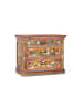 Giner y Colomer Kommode mit drei Schubladen aus handbemaltem Mangoholz in Multicolored