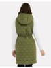 Threadbare Longweste THB Crush Quilted Long Line Gillet in Khaki