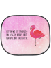 Mr. & Mrs. Panda Auto Sonnenschutz Flamingo Classic mit Spruch in Aquarell Pink