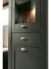 Furn.Design Vitrine grün, Wotan Eiche 68 x 207 cm, Vitrinenschrank im Landhaus-Stil