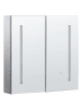 Beliani Bad-Spiegelschrank CHABUNCO in Schwarz/Silber - (W) 60 x (H) 60 x (L) 14 cm