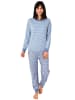 NORMANN Pflegeoverall langarm diagonalem Reißverschluss - 56120 in blau