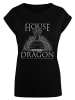 F4NT4STIC Extended Shoulder T-Shirt House Of The Dragon Throne in schwarz