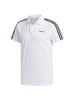 adidas Performance adidas Designed 2 Move 3-Stripes Polo Shirt in Weiß