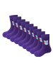 Yalion 9er Pack Socken Halbplüsch in Lila