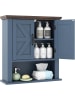 COSTWAY Badezimmerschrank hängend in Blau