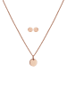 Elli Schmuckset 925 Sterling Silber Geo, Kreis in Rosegold