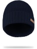 normani Merinowolle Winterset Mütze, Schal und Handschuhe Yuma in Navy