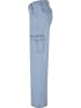 Urban Classics Urban Classics Damen Ladies High Waist Straight Denim Cargo Pants in lighter washed