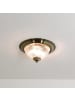 Licht-Erlebnisse Deckenlampe Ø 31 x (H)15 cm in Messing antik Klar