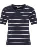 DreiMaster Maritim Damen Kurzarm-Pullover in Marine Wollweiss