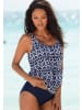 LASCANA Oversize-Tankini in marine-weiß