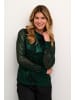 Kaffe Langarm-Bluse KAbolette Regular fit in Forest Night